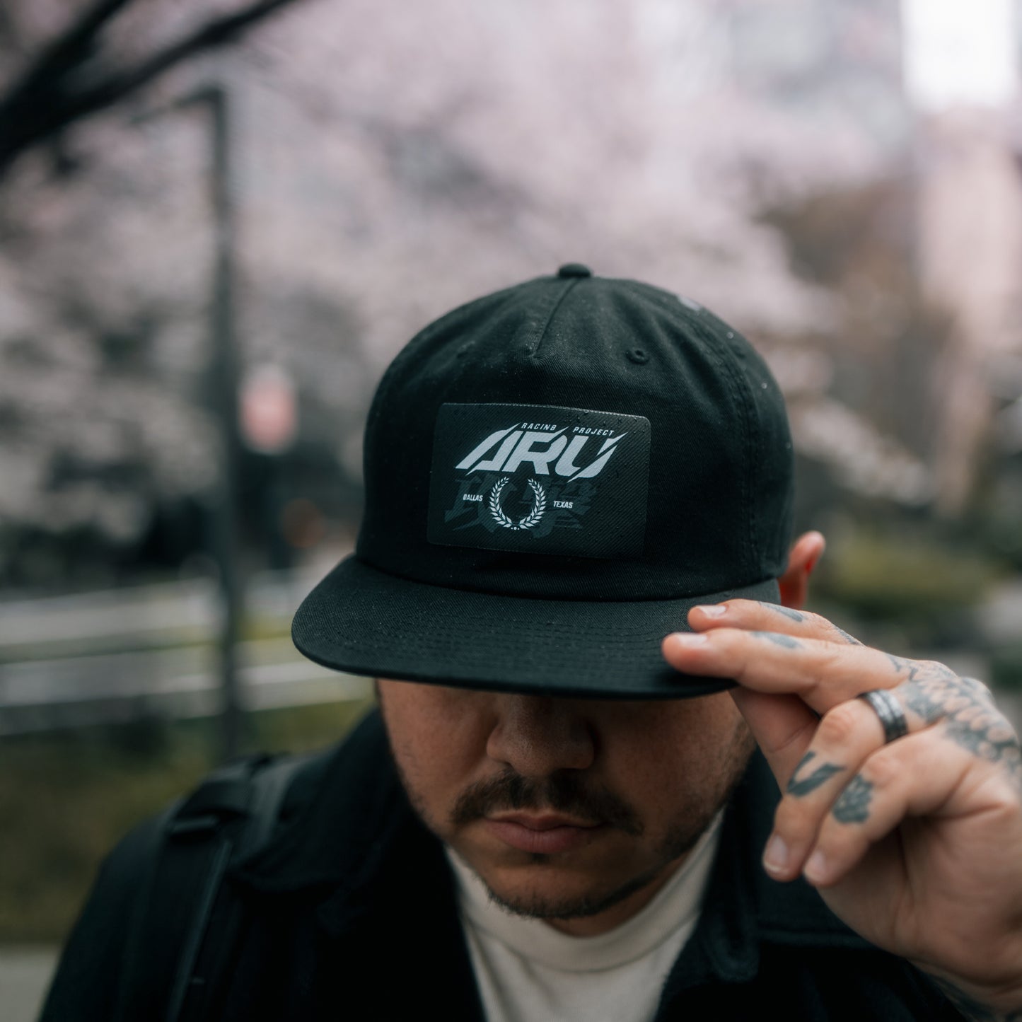 Five Panel Hat (Black) - "Attack" Racing Project